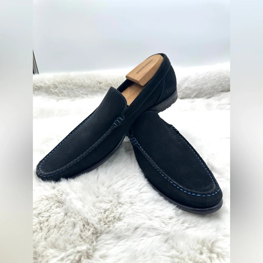 To Boot New York Adam Derrick Blue suede leather loafers shoes Size US 11‎